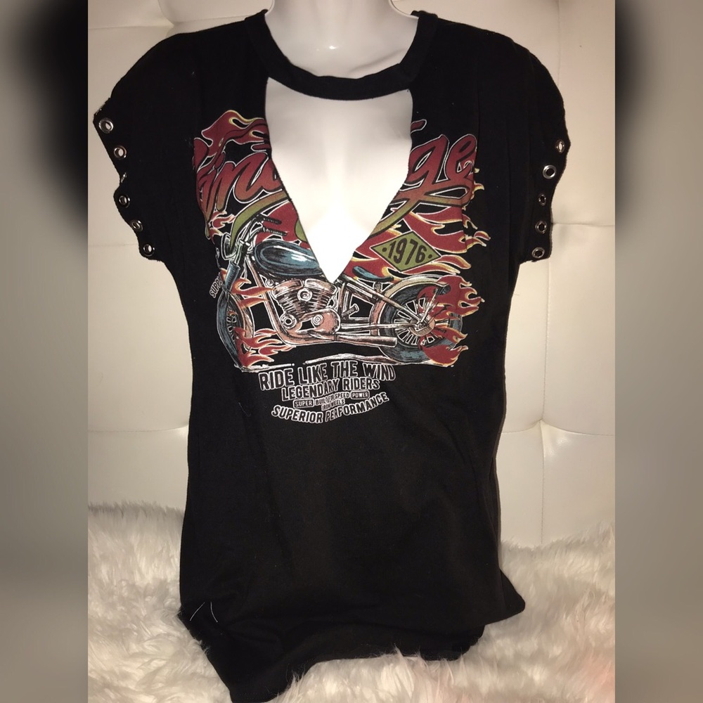 Hot Choker Biker Top!